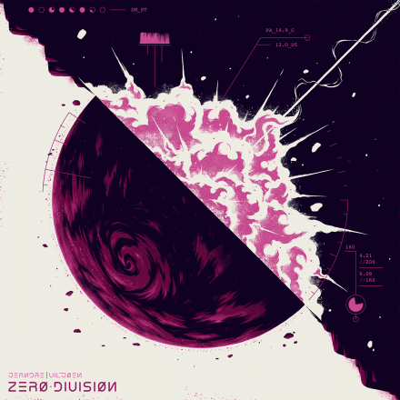 Image depicting a planet being destroyed. This is the cover art for the single called "Zero Division"